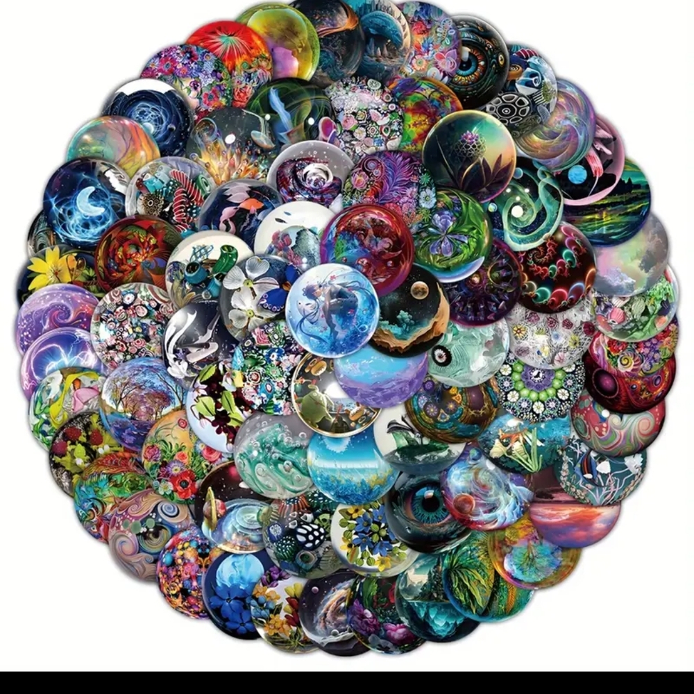 Hot Topic Vibrant Cosmic Design Stickers - Picture 4 of 9